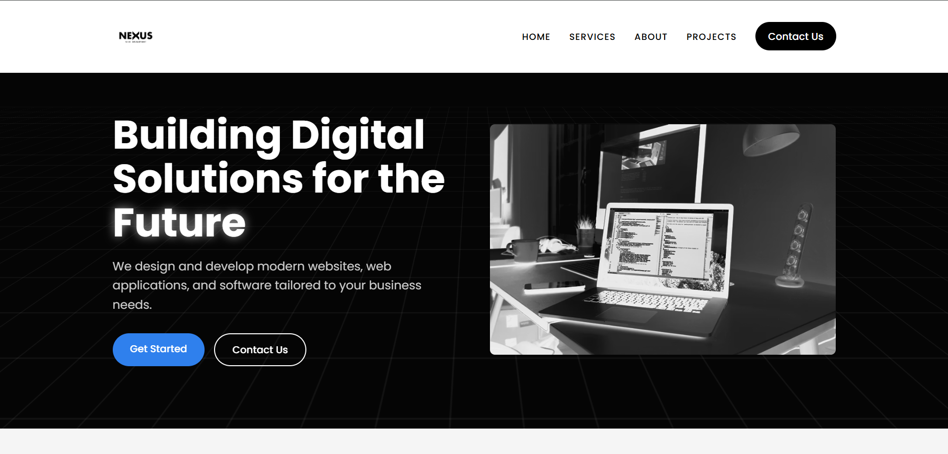Nexus Digital website homepage